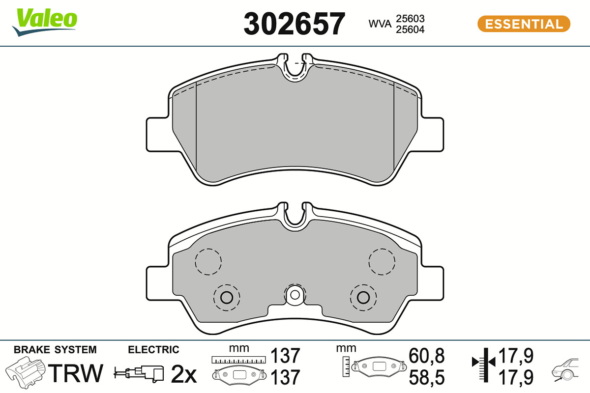 BRAKE PADS FIRST FORD TRANSIT CUSTOM RR